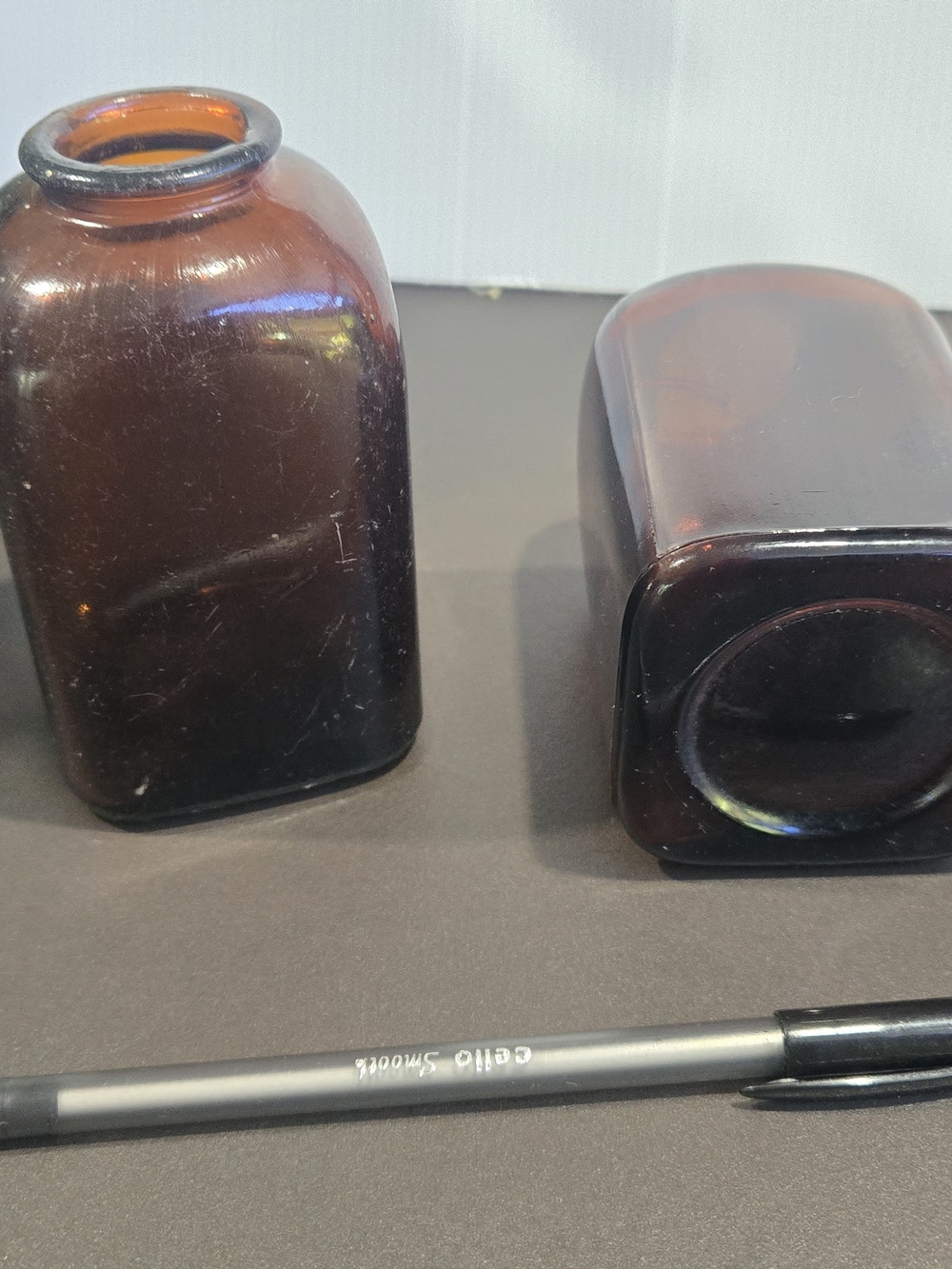 Vintage Dark Amber Glass Set - Home Accents
